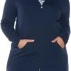 Coolibar - UV-vest Met Capuchon Voor Dames - Cabana - Effen - Navy - Maat XXXL