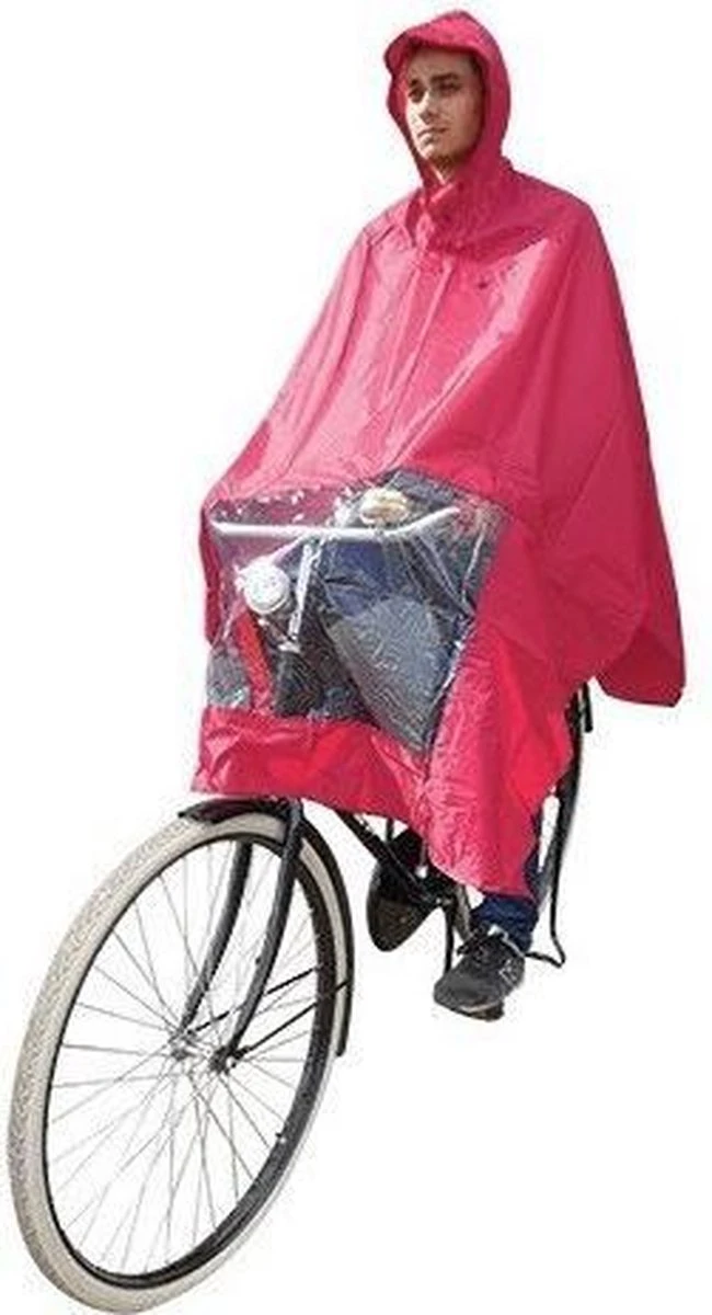 Poncho Regenponcho - Fietsponcho Fiets - Koplampproof Transparant - One Size Unisex Bordeaux - Sport-Plein 3 Poncho Regenponcho - Fietsponcho Fiets - Koplampproof Transparant - One Size Unisex Bordeaux - Sport-Plein