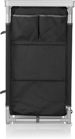 Campart Campingkeuken KI-0734 - Campingkast Groot - 4 Verstelbare Poten - Opvouwbaar En Lichtgewicht - Inclusief Opbergtas - Grijs -Bol 653x1200