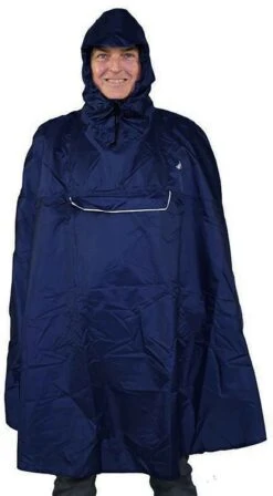 BJØRNSON Haps Regenponcho Fiets Dames & Heren - Fietsponcho - Donkerblauw -Bol 662x1200 7