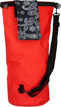 Relaxdays Ocean Pack 20 Liter - Waterdichte Tas - Strandtas - Zeilen - Outdoor Plunjezak - Rood -Bol 681x1200