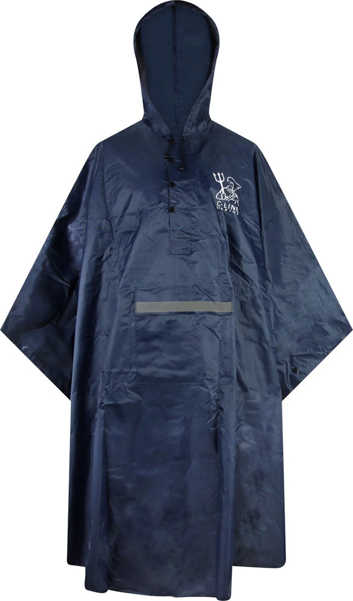 C-Line Poncho - Blauw - Reflecterend - Maat XXL/XXXL 3 C-Line Poncho - Blauw - Reflecterend - Maat XXL/XXXL