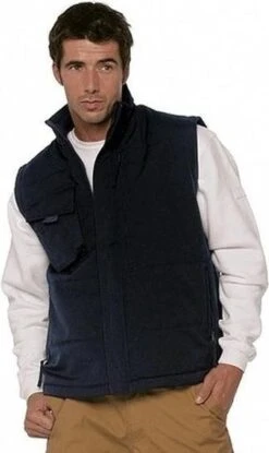 RUSSELL Outdoor/werk Casual Bodywarmer Zwart Voor Heren - Outdoorkleding/werkkleding - Mouwloze Vesten M (38/50)