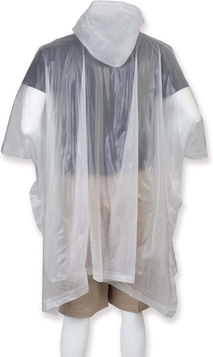 Regencape Poncho Voor Volwassenen Kleur Doorzichtig / In 8 Verschillende Kleuren 4 Regencape Poncho Voor Volwassenen Kleur Doorzichtig / In 8 Verschillende Kleuren - Afbeelding 2