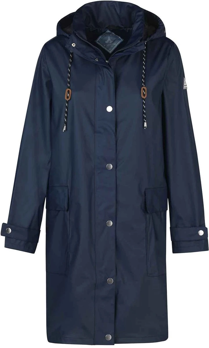 BJØRNSON Släppa PU Parka Jas / Regenjas Dames - Waterdicht - Maat 50 - Blauw 3 BJØRNSON Släppa PU Parka Jas / Regenjas Dames - Waterdicht - Maat 50 - Blauw
