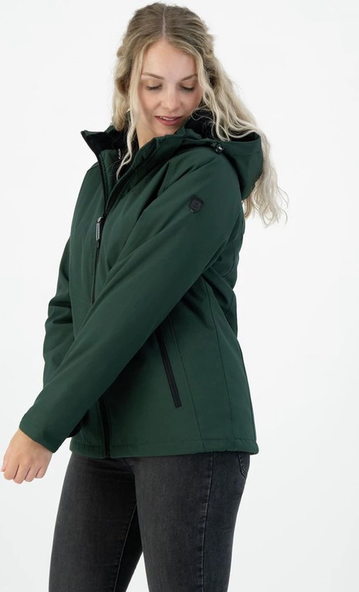 Kjelvik Dames Softshell Jas - Winter Softshell Jas Dames - Cato - Groen - Maat 40 6 Kjelvik Dames Softshell Jas - Winter Softshell Jas Dames - Cato - Groen - Maat 40 - Afbeelding 4