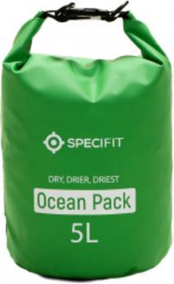 Specifit Ocean Pack 5 Liter - Drybag - Waterdichte Tas - Droogtas Groen - Outdoor Tas 3 Specifit Ocean Pack 5 Liter - Drybag - Waterdichte Tas - Droogtas Groen - Outdoor Tas