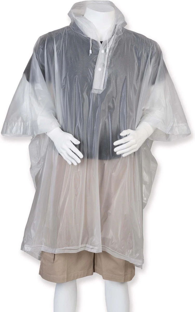 Regencape Poncho Voor Volwassenen Kleur Doorzichtig / In 8 Verschillende Kleuren 3 Regencape Poncho Voor Volwassenen Kleur Doorzichtig / In 8 Verschillende Kleuren