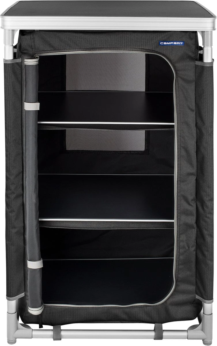 Campart Campingkast CU-0719 – Opvouwbaar En Verstelbaar - 4 Verstelbare Poten - 3 Lagen - Aluminium Frame - Grijs 12 Campart Campingkast CU-0719 – Opvouwbaar En Verstelbaar - 4 Verstelbare Poten - 3 Lagen - Aluminium Frame - Grijs - Afbeelding 10