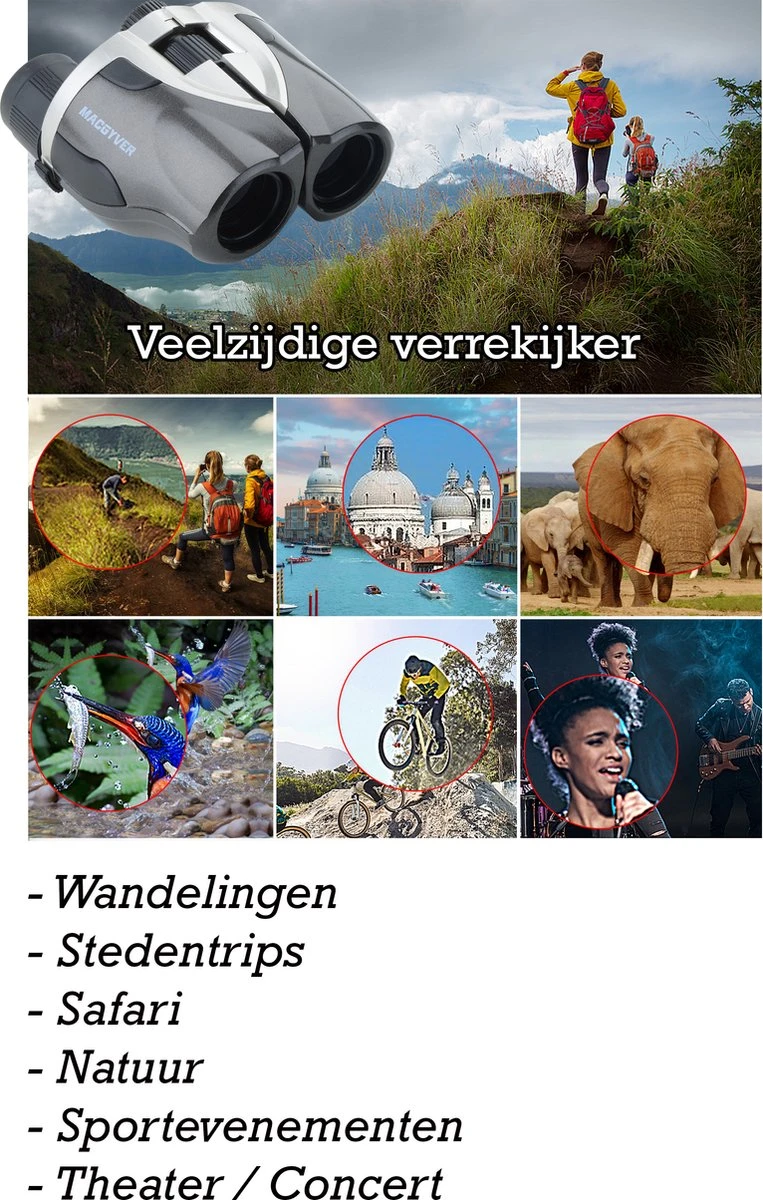 MacGyver Verrekijker 8-25 X 25 Vergroting Compact Zoom - Hoogwaardige Verrekijker - Waterbestendig - Lichtgewicht Voor Veelzijdig Gebruik - Ideaal Voor Evenementen - Natuur - Reis 4 MacGyver Verrekijker 8-25 X 25 Vergroting Compact Zoom - Hoogwaardige Verrekijker - Waterbestendig - Lichtgewicht Voor Veelzijdig Gebruik - Ideaal Voor Evenementen - Natuur - Reis - Afbeelding 2