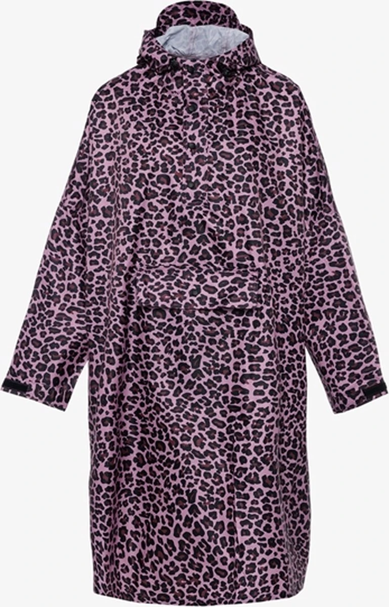 Mountain Peak Regenponcho Met Luipaardprint - Roze 3 Mountain Peak Regenponcho Met Luipaardprint - Roze