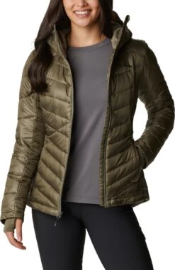 Columbia Joy Peak - Gewatteerde Puffer Jas Dames - Jassen Dames Winter - Outdoorjas Met Capuchon - Stone Green - Maat L -Bol 777x1200 2