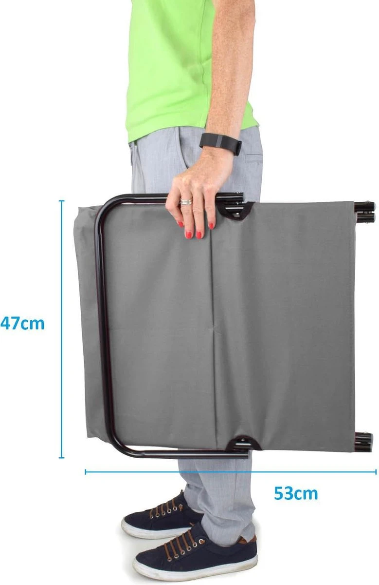 Strandmat Opvouwbaar Met Schouderband - Strandstoel Grijs 145x47x52 8 Strandmat Opvouwbaar Met Schouderband - Strandstoel Grijs 145x47x52 - Afbeelding 6