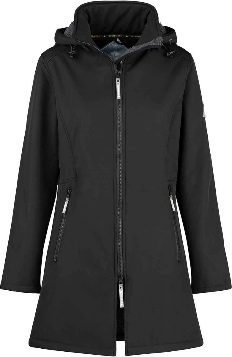 BJØRNSON Signe Softshell Winterjas Parka Dames - Teddy - Maat 44 - Zwart 3 BJØRNSON Signe Softshell Winterjas Parka Dames - Teddy - Maat 44 - Zwart