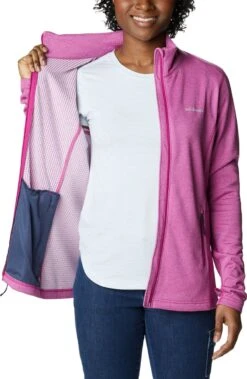 Columbia Park View Grid - Fleece Vest Dames Winter - Zweetafvoerende Stof - Wild Fuchsia Heather - Maat XL -Bol 783x1200