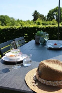 ERRO Vouwtafel - Houtlook - 180x74cm - Zwart -Bol 800x1200 36