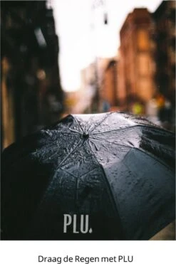 PLU - Paraplu - Opvouwbaar - Inklapbaar - Met Luxe Beschermhoes - Met Reisetui - Windproof - Fashionable - Lichtgewicht - Zwart -Bol 800x1200 70