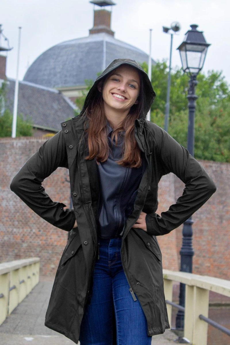 Ralka Regenjas Dames - Mizzle - Zwart - Maat 38 10 Ralka Regenjas Dames - Mizzle - Zwart - Maat 38 - Afbeelding 8