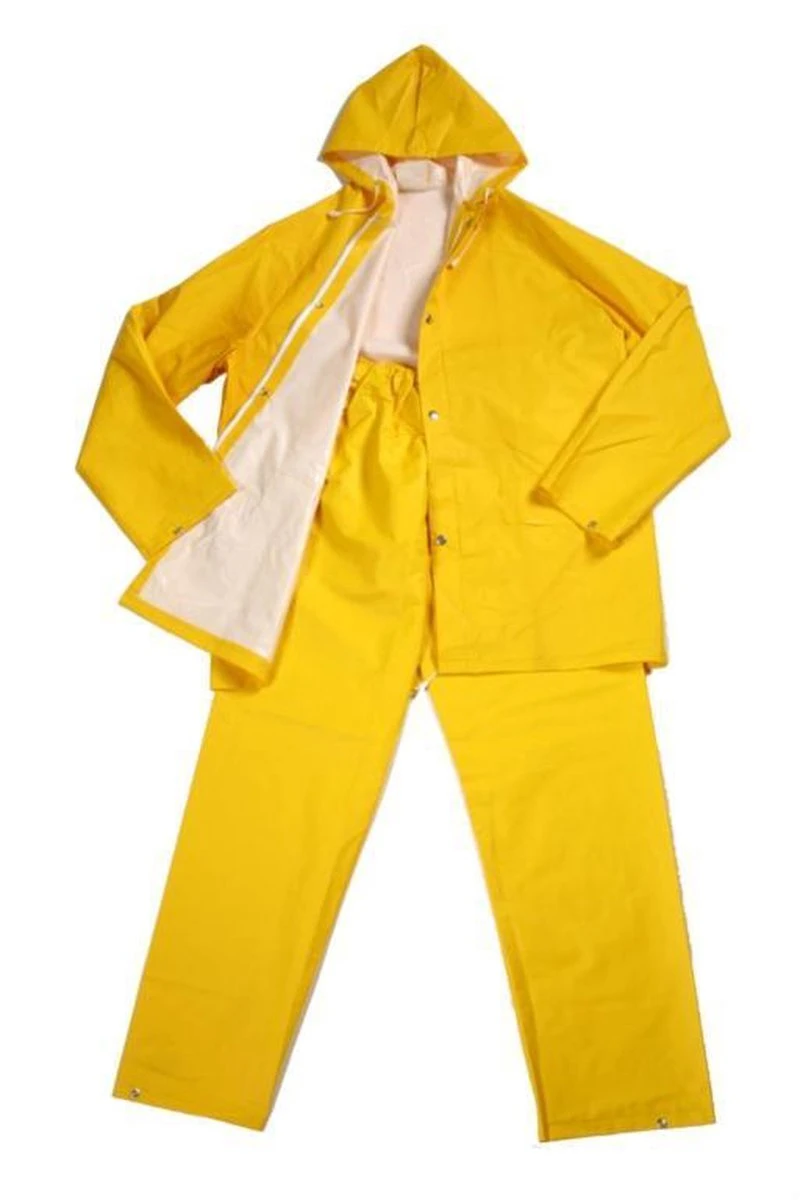 Merkloos Regenpak PVC-rayon Geel XXL 4 Merkloos Regenpak PVC-rayon Geel XXL - Afbeelding 2