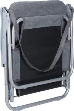 Relaxdays Strandstoel Opvouwbaar - Set Van 2 - Lage Campingstoel - Kampeerstoel Leuning - Grijs -Bol 805x1200 4
