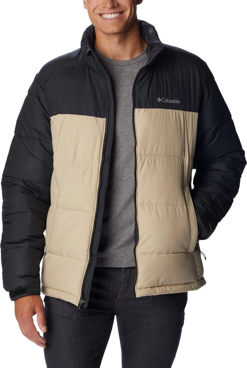 Columbia Pike Lake - Winterjas - Gewatteerde Puffer Jas Heren - Outdoorjas - Waterdicht - Thermo - Zwart/Zand - Maat L 4 Columbia Pike Lake - Winterjas - Gewatteerde Puffer Jas Heren - Outdoorjas - Waterdicht - Thermo - Zwart/Zand - Maat L - Afbeelding 2