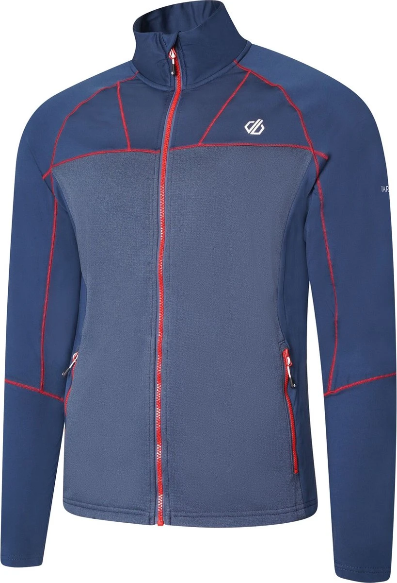 De Dare 2B Reformed Ii Core Stretch Fleece Met Volledige Rits - Heren - Sneldrogend - Stretch - Donker Blauw 6 De Dare 2B Reformed Ii Core Stretch Fleece Met Volledige Rits - Heren - Sneldrogend - Stretch - Donker Blauw - Afbeelding 4