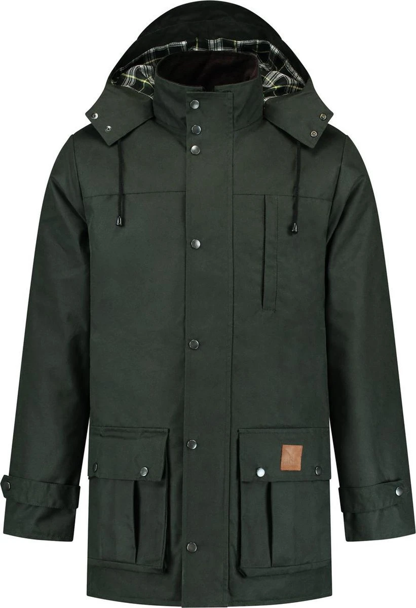 MGO Leisure William Wax Parka Outdoorjas Heren - Maat XXL 9 MGO Leisure William Wax Parka Outdoorjas Heren - Maat XXL - Afbeelding 7