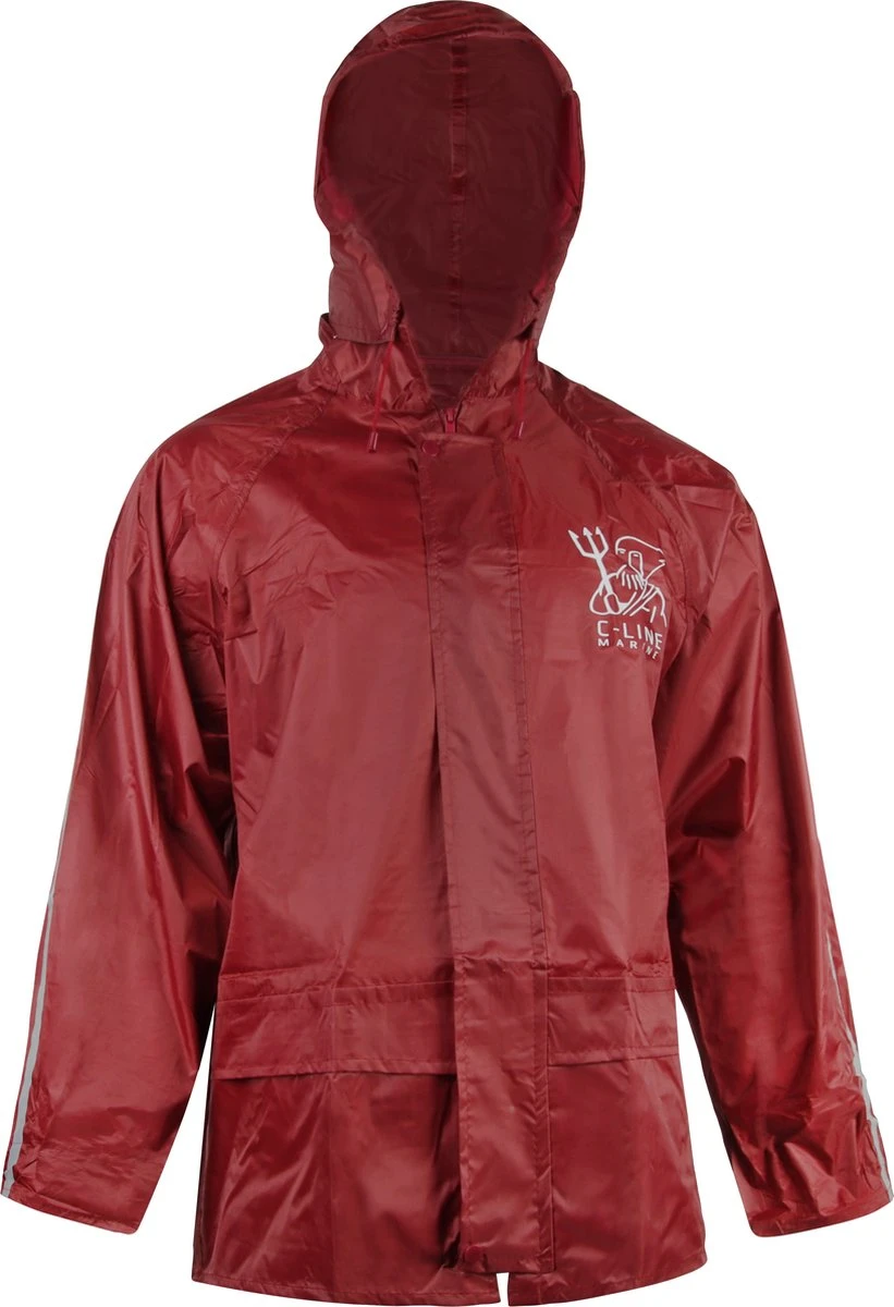 C-Line Regenpak Met Capuchon - Rood - Reflecterend - Nieuw Model - Kinder Maat 134/140 15 C-Line Regenpak Met Capuchon - Rood - Reflecterend - Nieuw Model - Kinder Maat 134/140 - Afbeelding 13