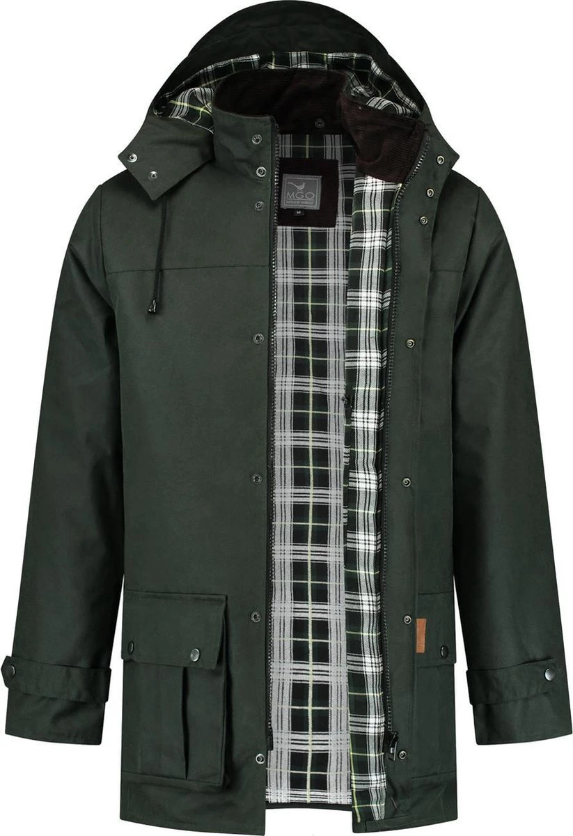 MGO Leisure William Wax Parka Outdoorjas Heren - Maat XXL 3 MGO Leisure William Wax Parka Outdoorjas Heren - Maat XXL