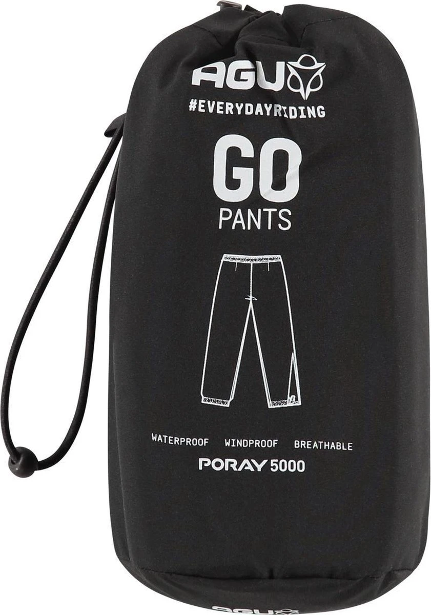 AGU GO Regenbroek Essential Unisex - Zwart - M - Dames & Heren - Waterdicht & Ademend 7 AGU GO Regenbroek Essential Unisex - Zwart - M - Dames & Heren - Waterdicht & Ademend - Afbeelding 5