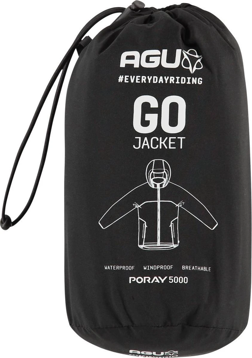AGU GO Regenjas Essential - Zwart - L - Dames & Heren - Waterdicht & Ademend 8 AGU GO Regenjas Essential - Zwart - L - Dames & Heren - Waterdicht & Ademend - Afbeelding 6