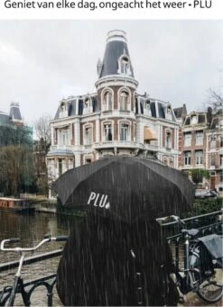 PLU - Paraplu - Opvouwbaar - Inklapbaar - Met Luxe Beschermhoes - Met Reisetui - Windproof - Fashionable - Lichtgewicht - Zwart -Bol 869x1200 2