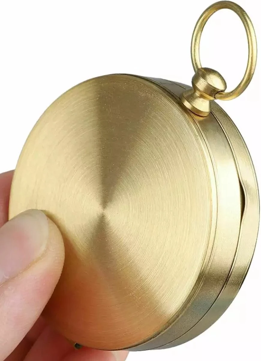 Kompas Messing Met Fluorescerende Buitenring - Luxe Kompas - Klassieke Kompas - Celvar - Glow In The Dark – Compass Brass 4 Kompas Messing Met Fluorescerende Buitenring - Luxe Kompas - Klassieke Kompas - Celvar - Glow In The Dark – Compass Brass - Afbeelding 2