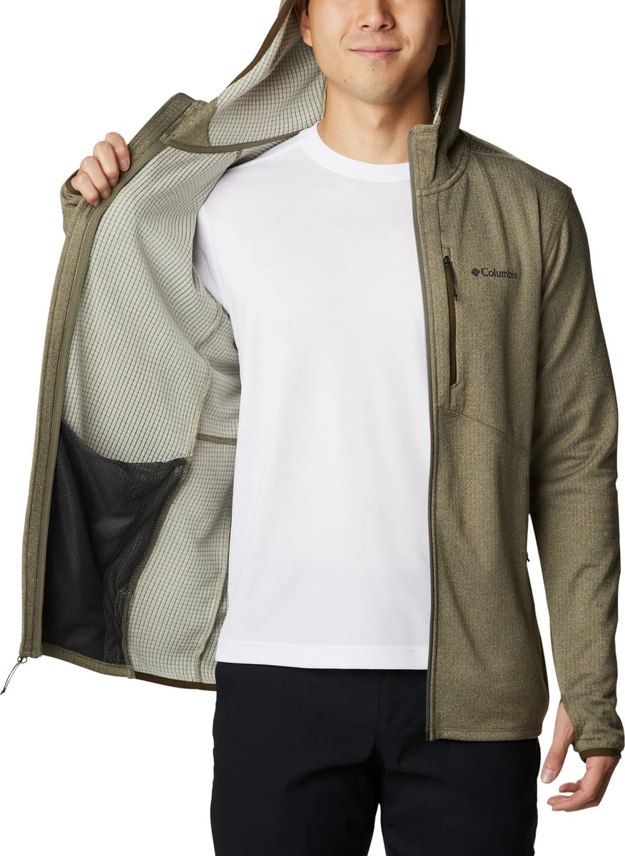 Columbia Park View Fleece Hoodie - Fleece Vest Heren - Stone Green Heather, Olive Green - Maat XXL 7 Columbia Park View Fleece Hoodie - Fleece Vest Heren - Stone Green Heather, Olive Green - Maat XXL - Afbeelding 5