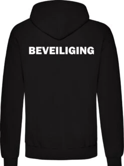 Merkloos BEVEILIGING Heren Hoodie - Zwart - Maat L - Lange Mouwen - Normale Pasvorm - Met Capuchon En Steekzakken - 260g/m2 - Uitsmijter - Beveiliger - Security Guard - Bouncer - Original Kwoots -Bol 896x1200