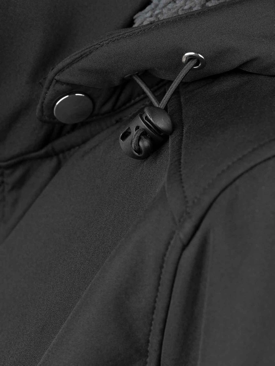 BJØRNSON Signe Softshell Winterjas Parka Dames - Teddy - Maat 44 - Zwart 12 BJØRNSON Signe Softshell Winterjas Parka Dames - Teddy - Maat 44 - Zwart - Afbeelding 10