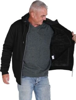 BJØRNSON Kenny Sweatvest Heren - Teddy Gevoerd - Hoodie - Maat L - Zwart -Bol 915x1200 1