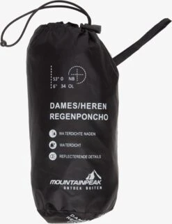 Mountain Peak Dames/heren Regenponcho - Zwart -Bol 920x1200 6