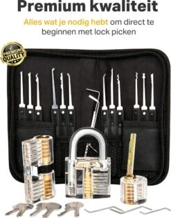 D.M.Store - Lockpick Set - Lockpicking Set - Lockpick - Lockpick Set Beginners - Survival Kit - Sloten Opener Set - Lockpick Set Voor Beginners En Gevorderden - Oefenslot - Lock Picking Set