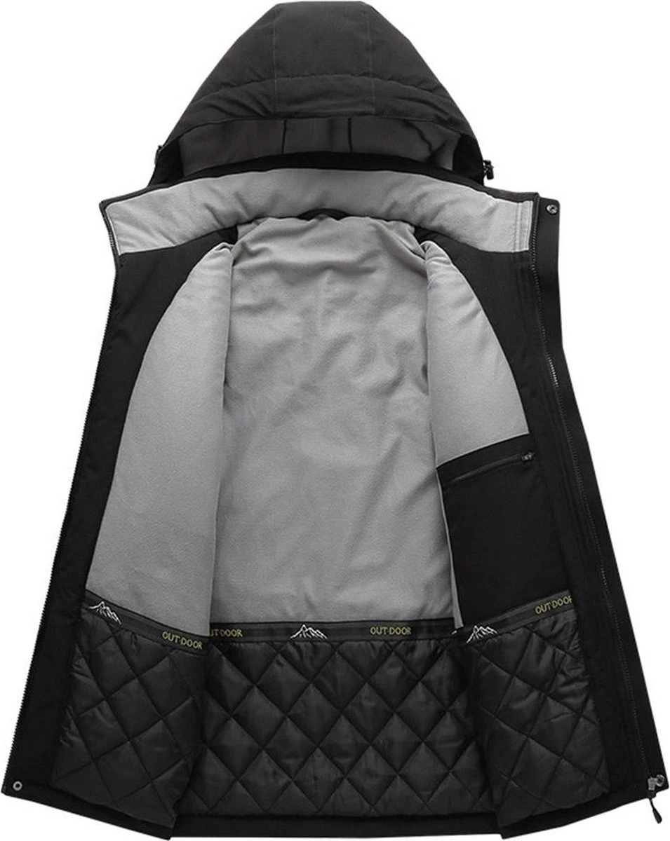 KIMO DIRECT Verwarmde Ski Jas Met 10.000 MAh Powerbank - Verwarmde Jas - Unisex - Zwart 5 KIMO DIRECT Verwarmde Ski Jas Met 10.000 MAh Powerbank - Verwarmde Jas - Unisex - Zwart - Afbeelding 3