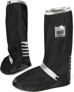 Perletti Overschoenen Reflecterend Pvc Zwart/zilver Maat 36-39