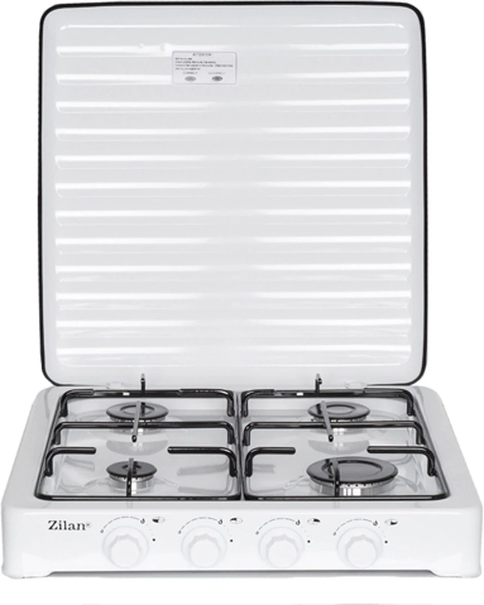 Zilan - Gas Kooktoestel 4 Pits - Campingkooktoestel - Gaskookplaat - Wit 4 Zilan - Gas Kooktoestel 4 Pits - Campingkooktoestel - Gaskookplaat - Wit - Afbeelding 2
