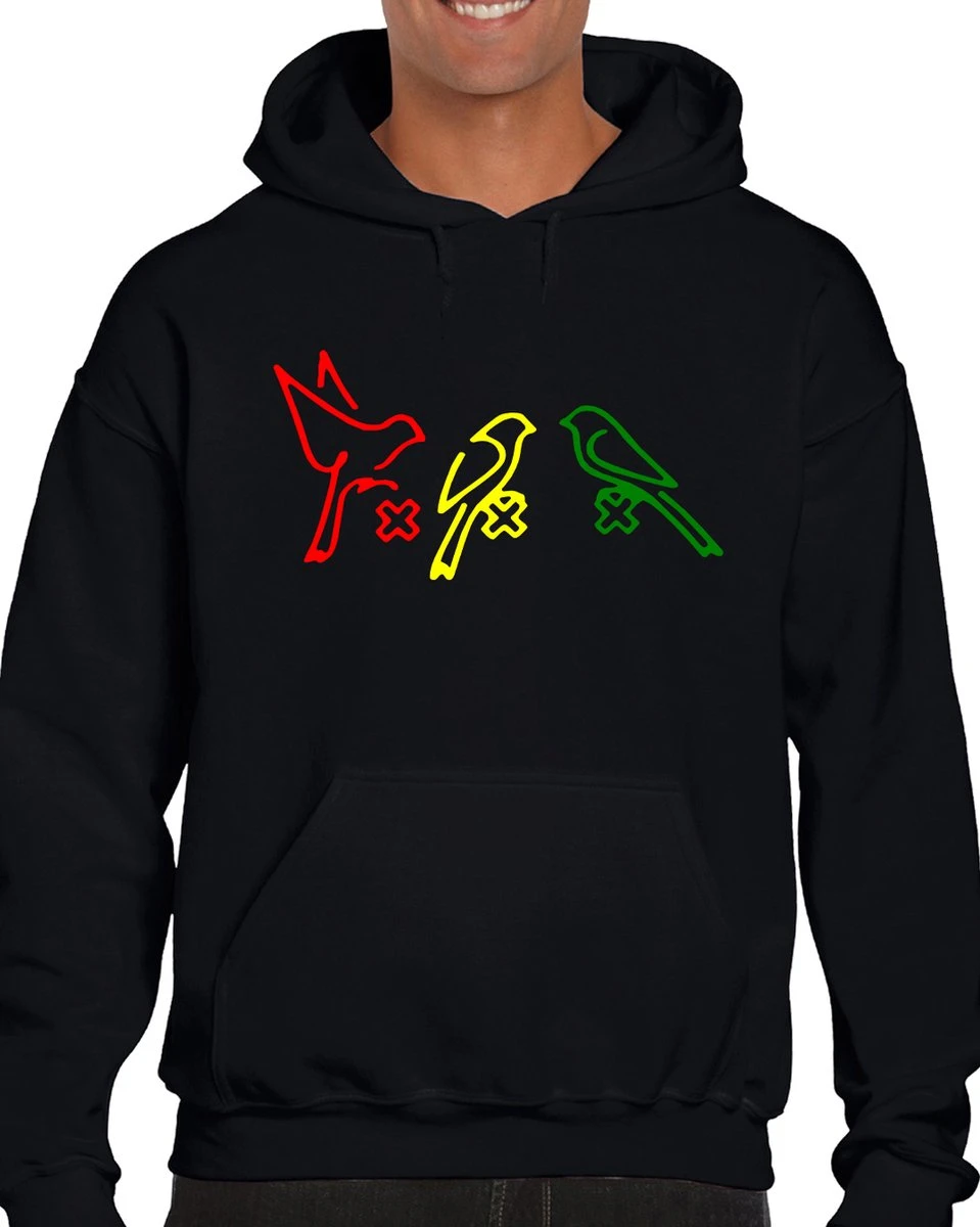 KARIBAN BIRDS AMSTERDAM Heren Hoodie - Zwart - Maat XL - Lange Mouwen - Normale Pasvorm - Met Capuchon En Steekzakken - Ajax 020 Amsterdam - Bob Marley - Rastabirds - Rastafari - Original Kwoots 3 KARIBAN BIRDS AMSTERDAM Heren Hoodie - Zwart - Maat XL - Lange Mouwen - Normale Pasvorm - Met Capuchon En Steekzakken - Ajax 020 Amsterdam - Bob Marley - Rastabirds - Rastafari - Original Kwoots