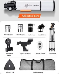 SPACEBRAIN® - 80/500 - Telescoop Voor Volwassenen - 80 Mm Opening En 500 Mm Brandpuntsafstand -professionele Astronomie-refractortelescoop Voor Kinderen En Beginners - Met AZ-montage - 3 Oculairs En Smartphone-adapter. 13 SPACEBRAIN® - 80/500 - Telescoop Voor Volwassenen - 80 Mm Opening En 500 Mm Brandpuntsafstand -professionele Astronomie-refractortelescoop Voor Kinderen En Beginners - Met AZ-montage - 3 Oculairs En Smartphone-adapter. -Bol 960x1200 12