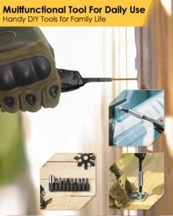 BOTC Multitool Zakmes - 14-in-1 Multitool - Blikopener / Flesopener / Zakmes / Schroevendraaier/ 9 Verwisselbare Schroeven / Draagetui - Voor Outdoor Camping/Wandelen -Bol 960x1200 16