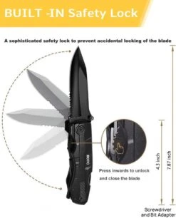 BOTC Multitool Zakmes - 14-in-1 Multitool - Blikopener / Flesopener / Zakmes / Schroevendraaier/ 9 Verwisselbare Schroeven / Draagetui - Voor Outdoor Camping/Wandelen -Bol 970x1200 3