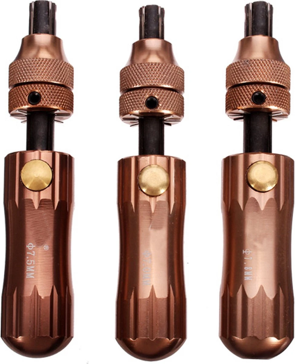 LOCK 7 Pin Tubular Lock Pick Set - Set Van Drie Gereedschappen - Pick-tool Slotenmaker Gereedschapsslot - Verstelbaar 7.0mm 7.5mm 7.8mm 3 LOCK 7 Pin Tubular Lock Pick Set - Set Van Drie Gereedschappen - Pick-tool Slotenmaker Gereedschapsslot - Verstelbaar 7.0mm 7.5mm 7.8mm