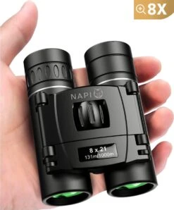 NAPI Verrekijker 8x21 - Compact En Licht - BAK4 - Voor Kinderen & Volwassenen - Hoge Kwaliteit - Inclusief Draagtas En Nekkoord